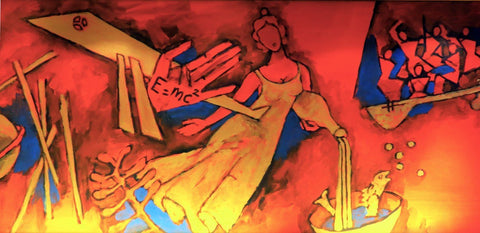Law Of Attraction - Large Art Prints by M F Husain