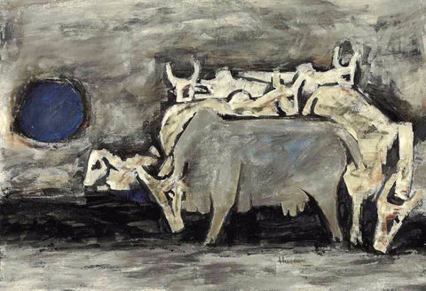Cattle by M F Husain