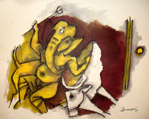 Dancing Ganesha - (Ashtavinayak Series) by M F Husain