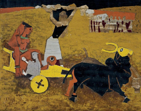 Yatra - Framed Prints by M F Husain