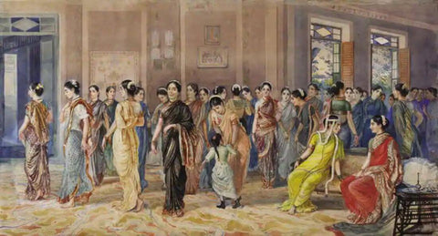 Scene Of Hindu Marriage Ceremony - M V Dhurandhar by M. V. Dhurandhar