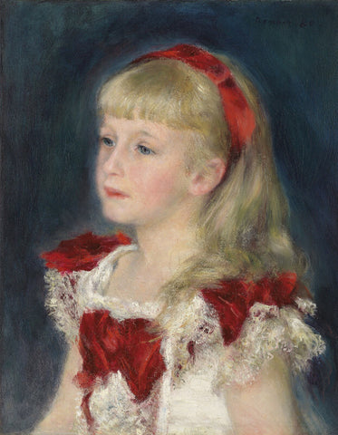 Mademoiselle Grimprel au ruban rouge (Hélène Grimprel), 1880 by Pierre-Auguste Renoir