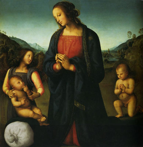 Madonna Del Sacco - Posters by Pietro Perugino
