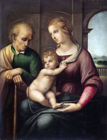 Madonna with St. Joseph - Raphael - Renaissance Art Painting by Raphael