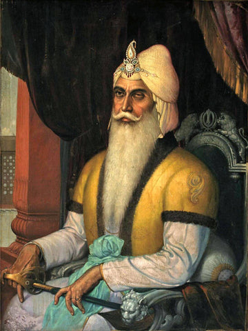 Maharaj Ranjeet Singh - Sardar Sobha Singh Indian Sikhism Painting - Framed Prints