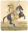Maharana Sangram Singh Riding A Prize Stallion - C.1518 - Vintage Indian Miniature Art Painting - Canvas Prints
