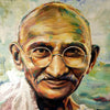 Mahatma Gandhi Portrait Painting - Canvas Prints
