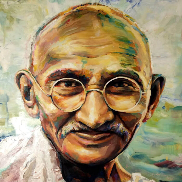 Mahatma Gandhi Portrait Painting - Framed Prints