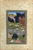 Majnun in the Wilderness c1600 - Mughal School - Indian Miniature Art Painting - Posters