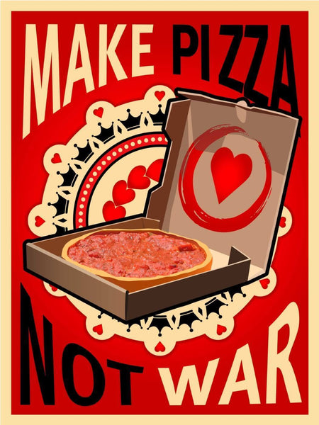 Make Pizza Not War - Framed Prints