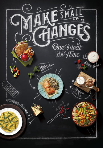 Make Small Changes - One Meal At A Time - Canvas Prints