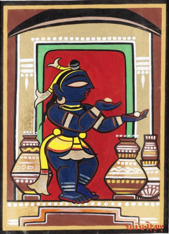 Makkhan Chori by Jamini Roy