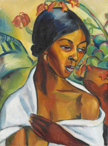 Malay Woman - Irma Stern - Portrait Painting by Irma Stern