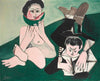 Man Eating Watermelon And Man Writing (Mangeuse De Pastèque Et Homme Ecrivant) - Pablo Picasso  Painting - Posters