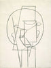 Line Drawing Of A Man (dessin au trait d'un homme)  – Pablo Picasso Painting - Canvas Prints
