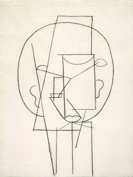 Line Drawing Of A Man (dessin au trait d'un homme) – Pablo Picasso Painting - Framed Prints