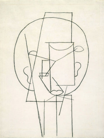 Line Drawing Of A Man (dessin au trait dun homme) – Pablo Picasso Painting by Pablo Picasso