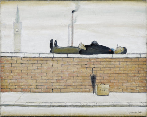 Man Lying On A Wall - L S Lowry by L S Lowry