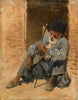 Man Resting In A Doorway. Ispahan Persia - Canvas Prints