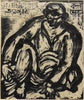 Man Seated - Benode Behari Mukherjee - Bengal School Indian Painting - Framed Prints