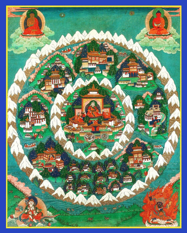 Mandala Kingdom of Shambhala - Buddhist Thangka Collection - Framed Prints by James Britto