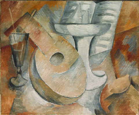 Mandolin And Fruit Dish by Georges Braque