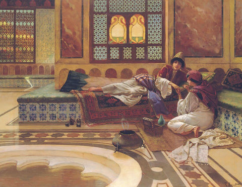 Manicure - Rudolph Ernst - Orientalist Art Painting - Life Size Posters by Rudolf Ernst