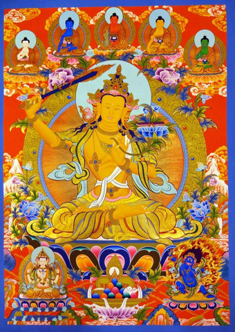 Manjushree – God of Divine Wisdom - Art Prints by Anzai