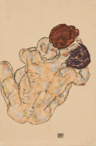 Egon Schiele - Mann Und Frau-Umarmung (Husband and wife) - Large Art Prints by Egon Schiele