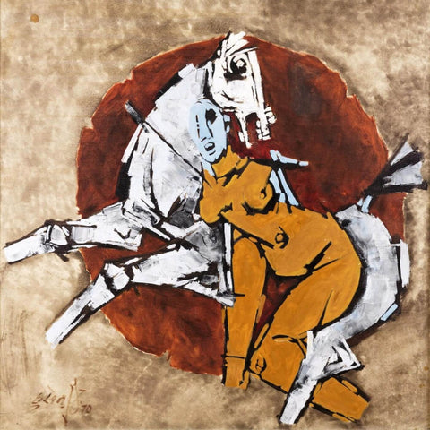 Maqbool Fida  Husain  - Horses by M F Husain