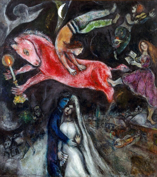 A Red Horse (à rojo caballo) - Marc Chagall - Art Prints