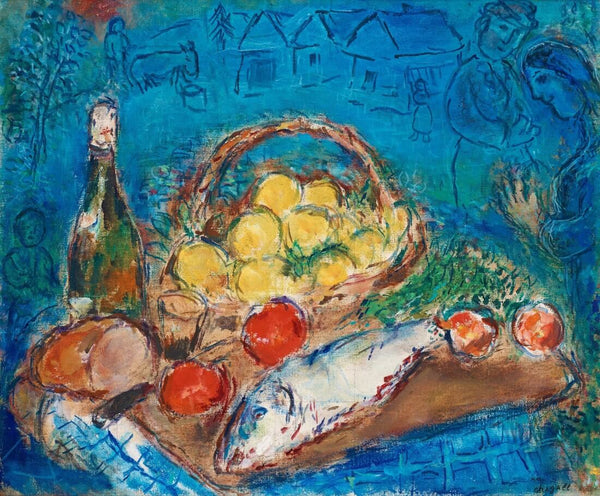 Still Life (Nature Morte) - Marc Chagall - Canvas Prints