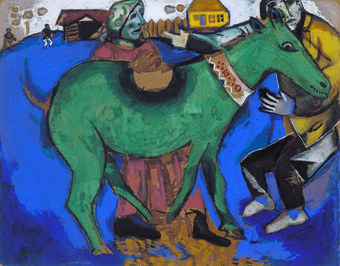 The Green Donkey - Framed Prints by Marc Chagall