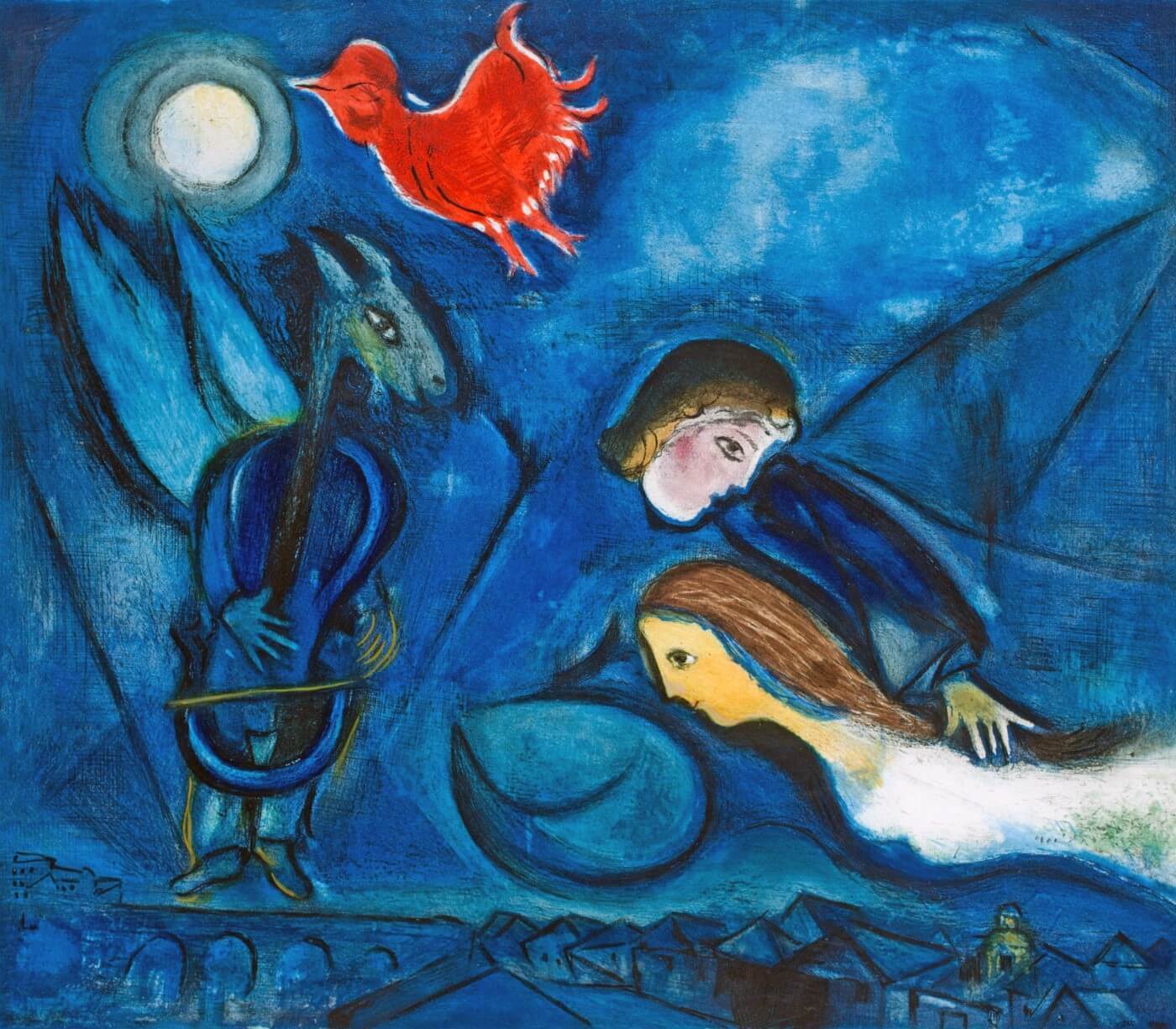 Aleko and his wife Zemphira from an Old Russian Tale - Marc