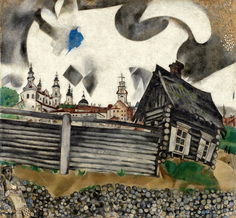 The Grey House (La maison grise) - Marc Chagall by Marc Chagall
