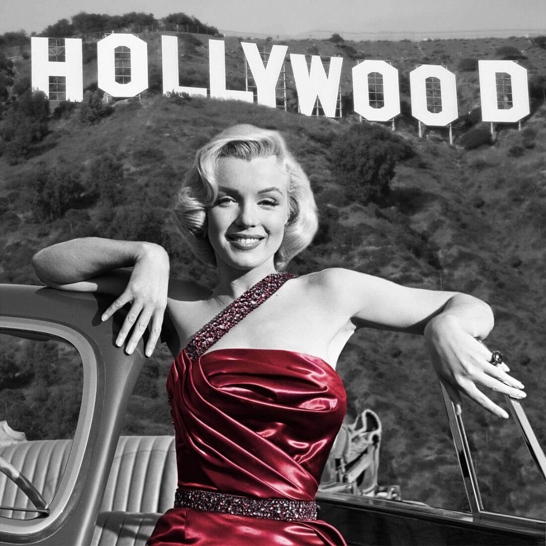 Marilyn Monroe - Red Dress - Classic Hollywood Photograph - Art