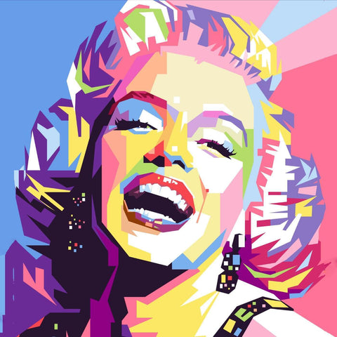 Marilyn Monroe - Pop Art Painting Square - Large Art Prints by Tallenge Store
