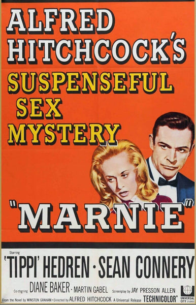 Marnie - Sean Connery - Alfred Hitchcock - Classic Hollywood Suspense Movie Poster - Framed Prints