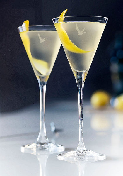 Grey Goose Martini With Lemon Slice - Canvas Prints