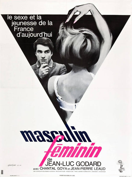 Masculin Feminin - Jean-Luc Godard - French New Wave Cinema Poster - Canvas Prints