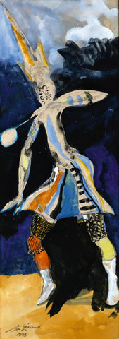Masquerade Dancer - Ben Enwonwu - Modern and Contemporary African Art Painting by Ben Enwonwu