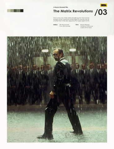Matrix Revolutions - Agent Smith - Hollywood SciFi Action Movie Art Poster - Art Prints