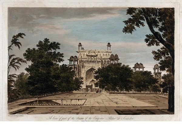 Mausoleum Of The Emperor Akbar At Sikandra, Near Agra - William Hodges - Vintage Orientalist Art Painting of India - Canvas Prints