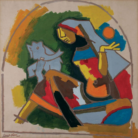 Maya Dreams Of An Elephant by M F Husain