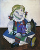 Pablo Picasso - Portrait De Maya à La Poupée - Maya with Her Doll - Canvas Prints