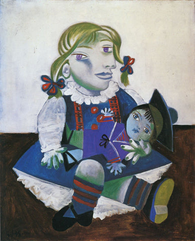 Pablo Picasso Portrait De Maya à La Poupée Maya with Her Doll Canvas Prints