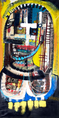 Mayree - Jean-Michel Basquiat - Neo Expressionist Painting by Jean-Michel Basquiat
