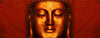 Meditating Buddha Red - Large Art Prints