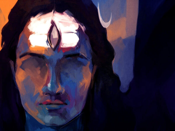 Meditating Shiva - Large Art Prints