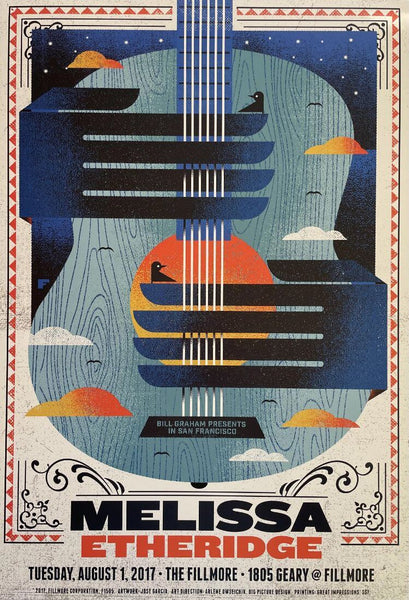 Mellisa Etheridge - Live At Fillmore - Rock Concert Poster - Art Prints